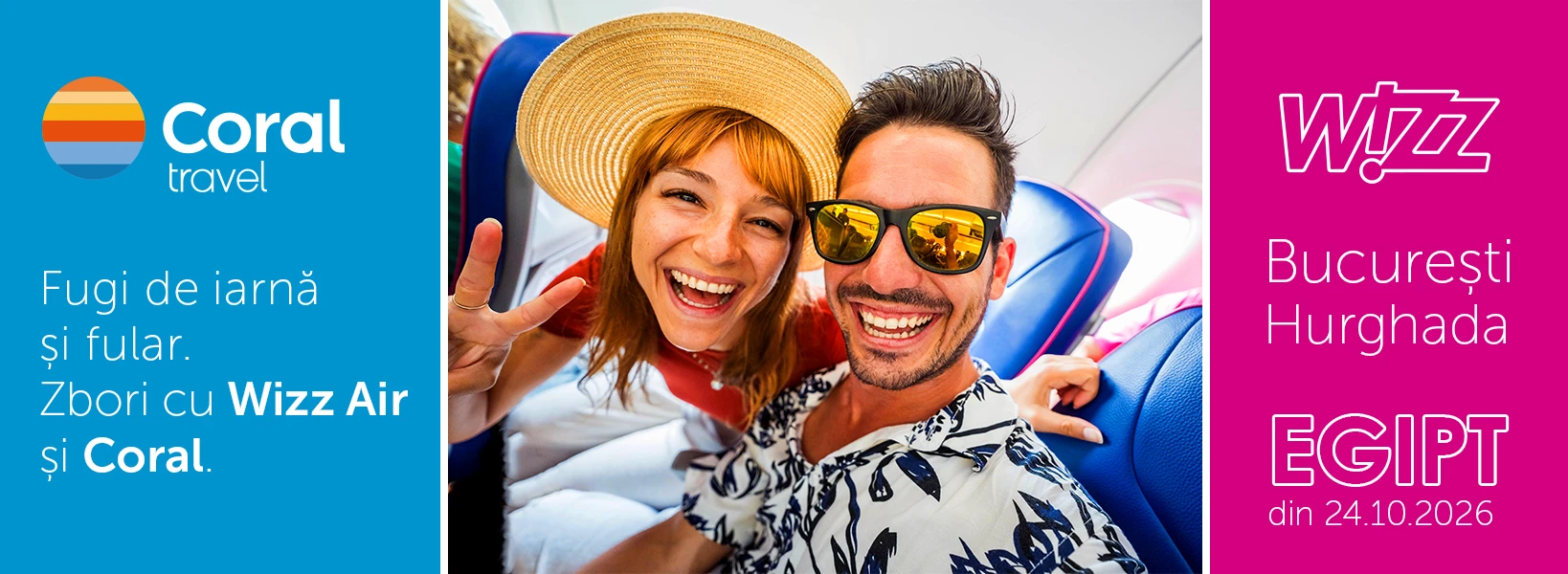 Colecția de Iarnă 2026/27 — zboruri București–Hurghada operate de Wizz Air