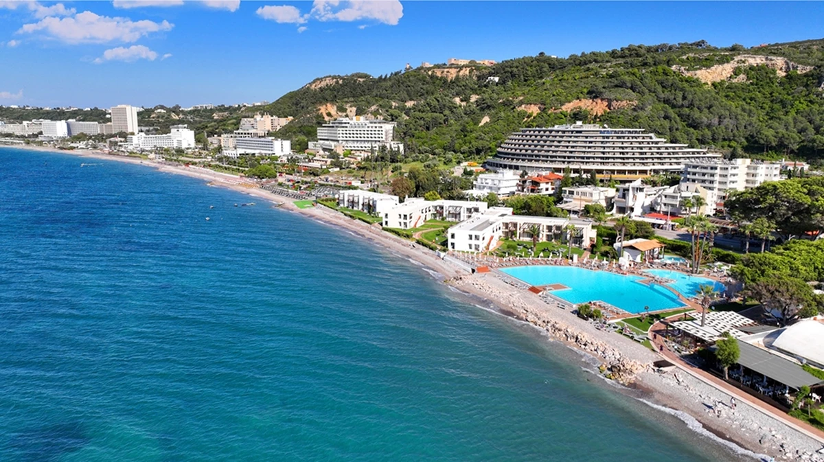 O imagine cu hoteluri din Rhodos, Grecia